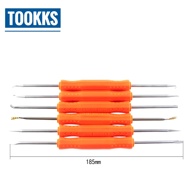 

6PCS Professional Steel Solder BGA Assist Tools Precision Electronic Components Soldering Grinding Cleaning Repair Tool Set