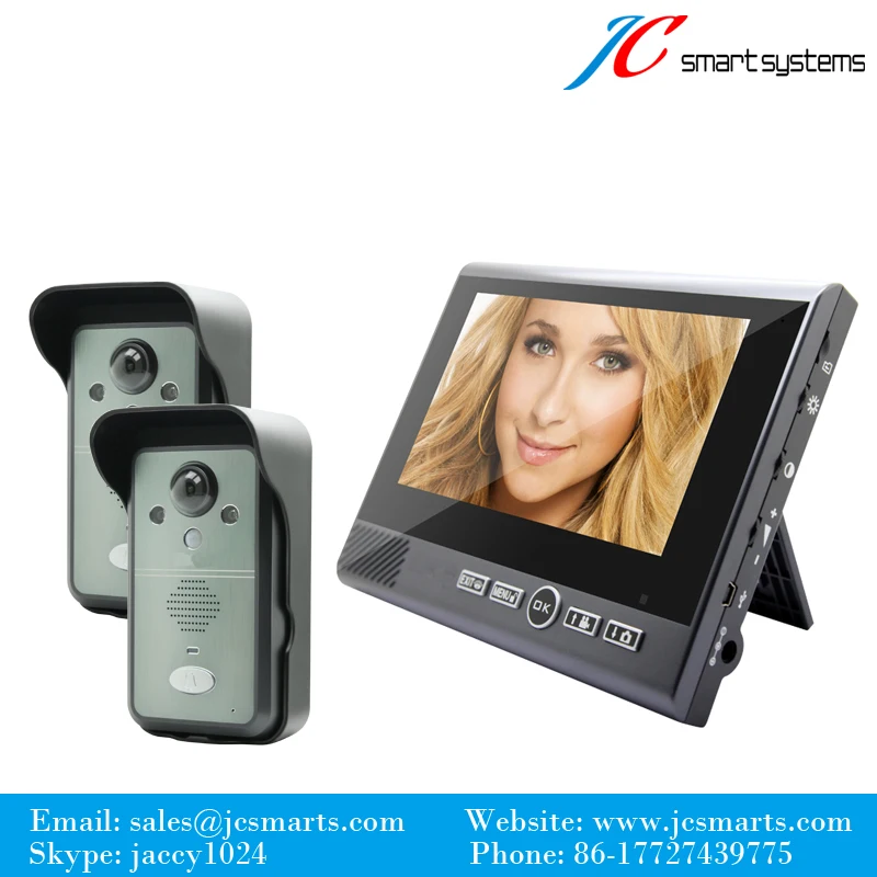 

Kivos KDB702 2v1 monitor detection record video doorbell door phone wireless intercom system for apartment