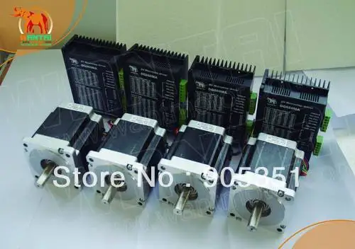 Лидер продаж! Шаговый двигатель Wantai 4 Axis Nema 34 85BYGH450D 008 1090oz in + Драйвер DQ860MA 7.8A 80V 256Micro