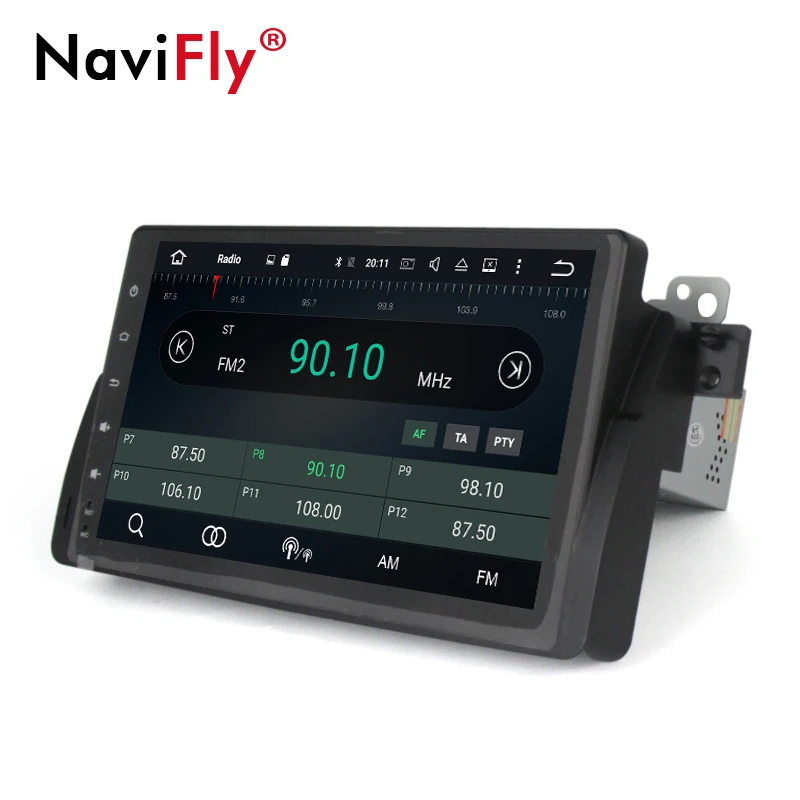 Best NaviFly 9" 4G RAM Android 8.0 car dvd radio gps navigation for BMW E46 M3 car stereo head unit 32G ROM with canbus WIFI BT RDS 4