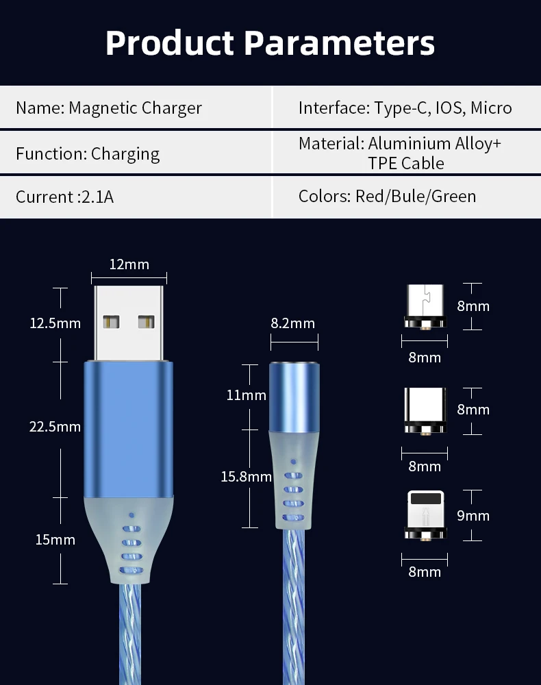 luminous magnetic cable (14)
