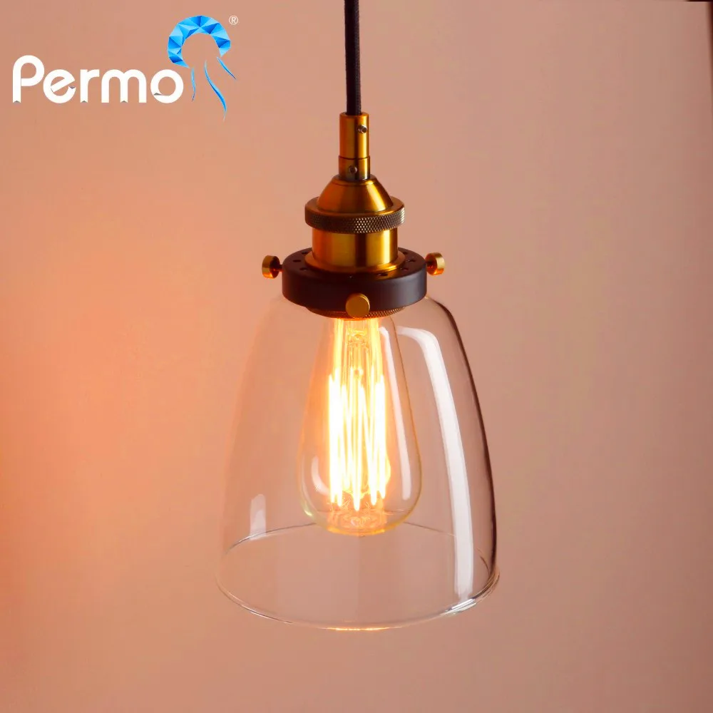

PERMO 7.4" Retro Oval Pendant Lights Vintage Pendant Ceiling Lamps Modern Kitchen Hanglamp Luminaire Lights Fixture