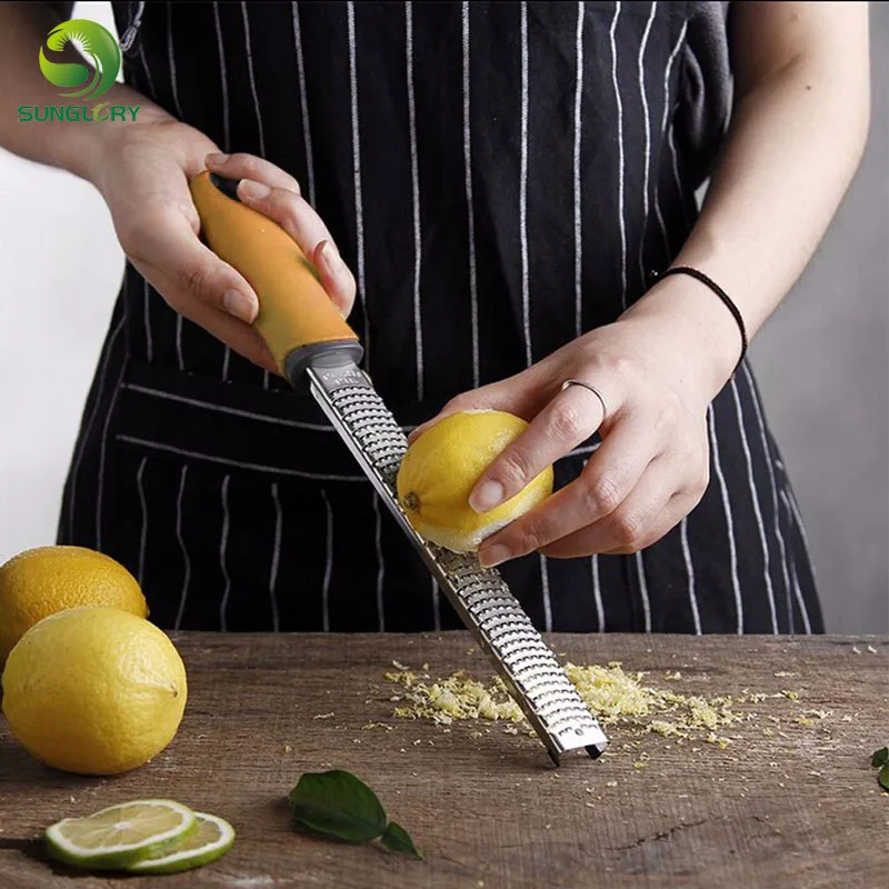 الفاكهة الأدوات الفولاذ المقاوم للصدأ الليمون Zester الجبن قطاعة الخضروات Microplane المبشارة الشوكولاته التقطيع الطبخ أدوات المطبخ