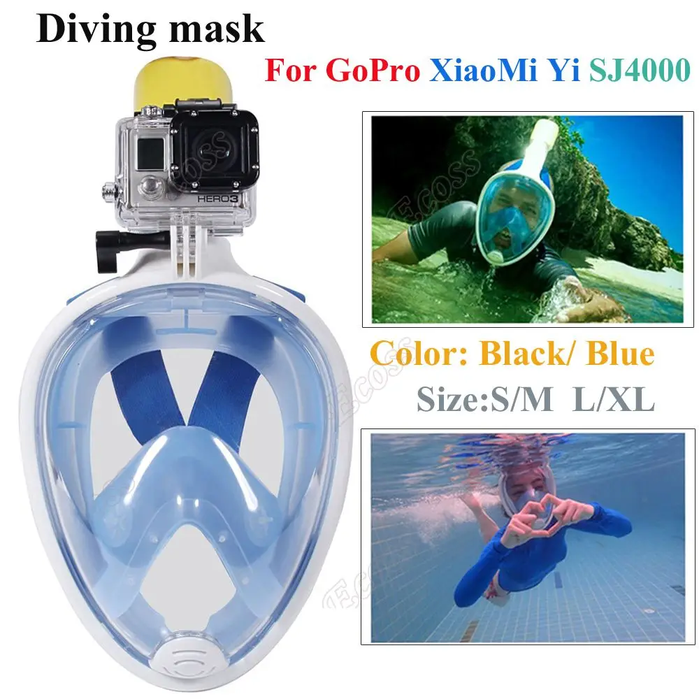 GoPro Mask Diving Sport Equipment Full Face Snorkel Mount For GoPro