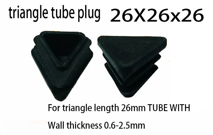 

Triangle plug tube inserting end 26mm outer size Triangles goods shelf folding FOLDING FRAME leg truss 1 inch side pad cap cover