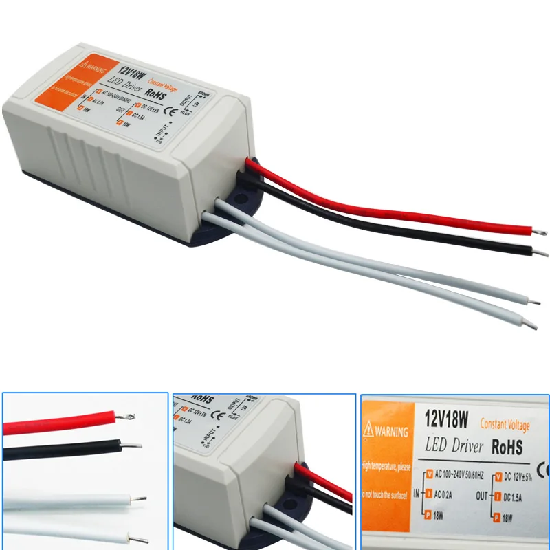 Профессиональный DC 12 V 18 W блок питания светодиодный драйвер адаптер трансформатор переключатель для светодиодный светодиодные ленты- M25