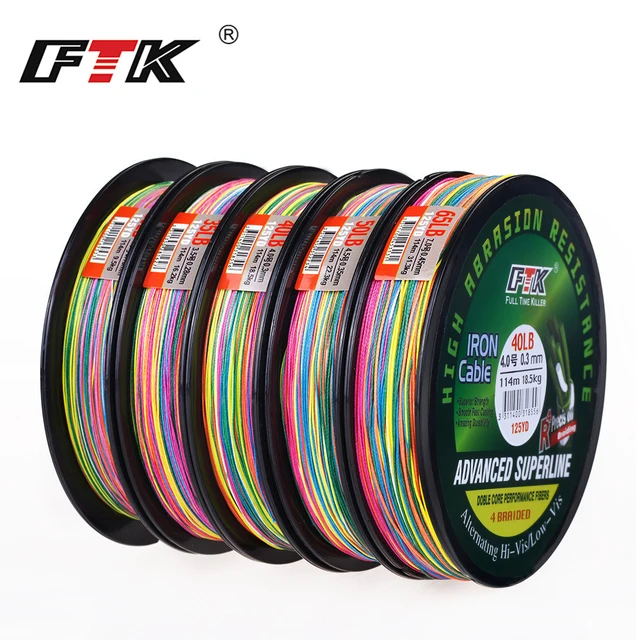 Best Offers FTK 114M Multicolor Braid Line Super Strong Carp Colorful Braided Fishing Line 114m 8-60LB PE Multifilament 4 Strands Best Offers FTK 114M Multicolor Braid Line Super Strong Carp Colorful Braided Fishing Line 114m 8-60LB PE Multifilament 4 Strands