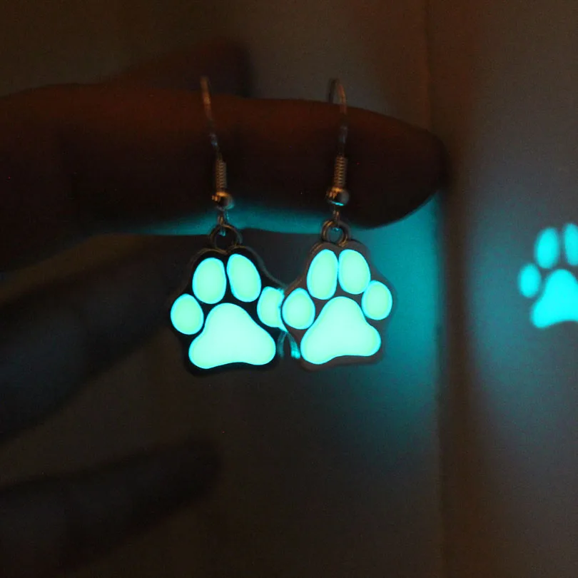 The Bear Paw Print Ear Cuff Glow In The Dark Ear Orecchini Orecchino Eardrop Clip Dangler Women Girl Gift For Your'S
