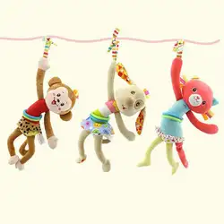 Мультяшная обезьяна/кошка/собака Детская игрушка-погремушка Младенческая на кровать коляску подвесная колокольчик 2019