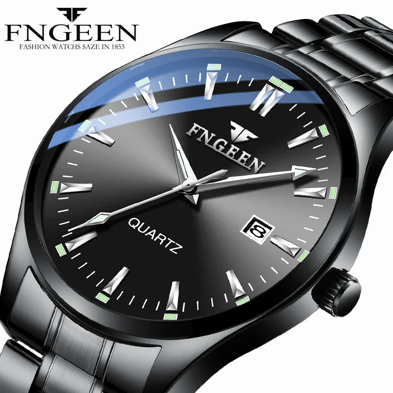 

Men Quartz Black Calendar Net Red Ultra-thin Waterproof sport quartz men's watch non-mechanical male best-seller Watches