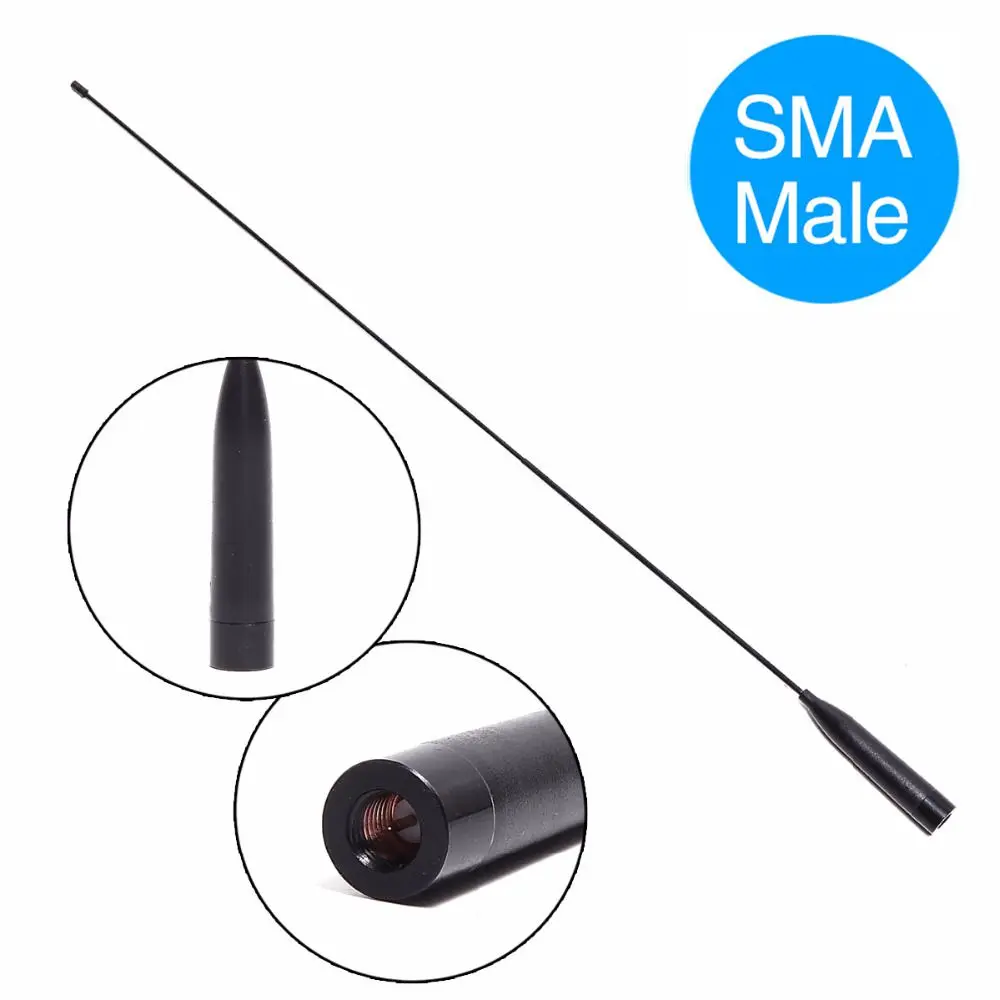 ABBREE AR 776 Titanium SMA Male VHF UHF Двухдиапазонная легсветильник гибкая антенна для Yaesu TYT TH