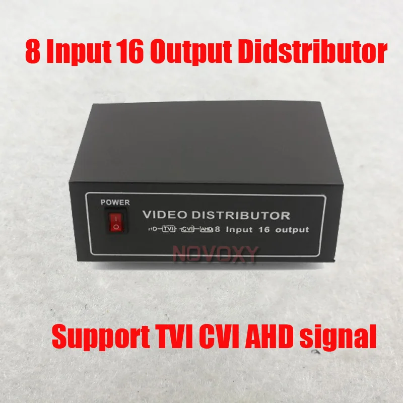 

Free Shipping 8 In 16 Out TVI CVI AHD CVBS Signal Video Distributor Amplifier 8CH To 16CH Splitter For CCTV Security Camera
