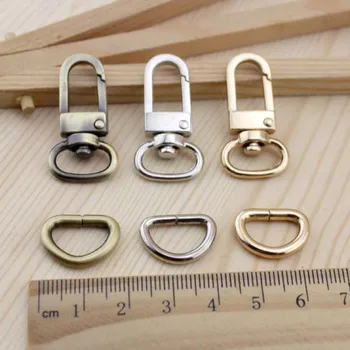 

New 30sets /lot 12MM Zinc Alloy Lobster Clasp with D ring Snap Hook Buckle for Bag Handle handmade Bag Accessories 3 colors