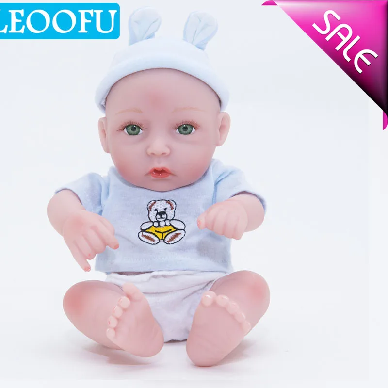 

LEOOFU 28cm 11inch full body silicone reborn baby dolls lifelike newborn baby gift babies toys baby gifts cute bebe reborn doll