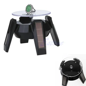 

Solar Power 360 Degree Jewelry Rotating Display Stand Turn Table Plate