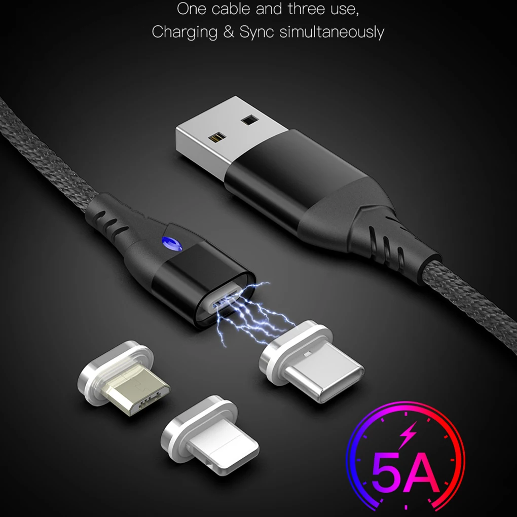

Magnetic Charging Cable Line Micro USB Type C 8 Pin Magnet Fast Charger Adapter Replace for iPhone/iPad/Xiaomi/Huawei/Samsung