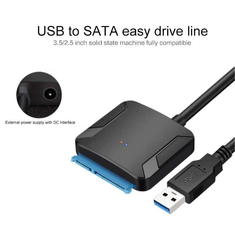 

SATA To USB Adapter USB 3.0 To Sata 3 Cable Converter for 2.5/3.5in HDD SSD Hard Disk Drive USB Sata Adapter for Samsung Seagate