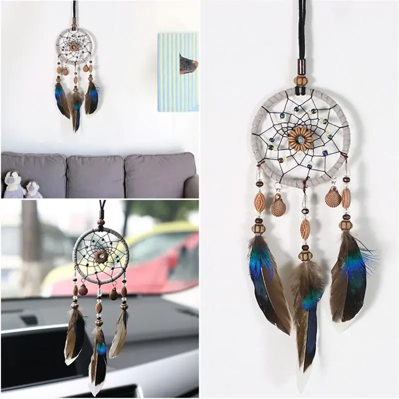 Car Accessories Car Pendant Festival Birthday Gift Home Decoration Universal Manual Dream Catcher Wind Chimes - Название цвета: A