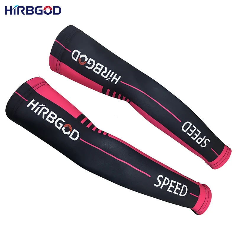 HIRBGOD Brand Bicycle Arm Warmers Cycling Bike Pink Arm Sleeves Cycling