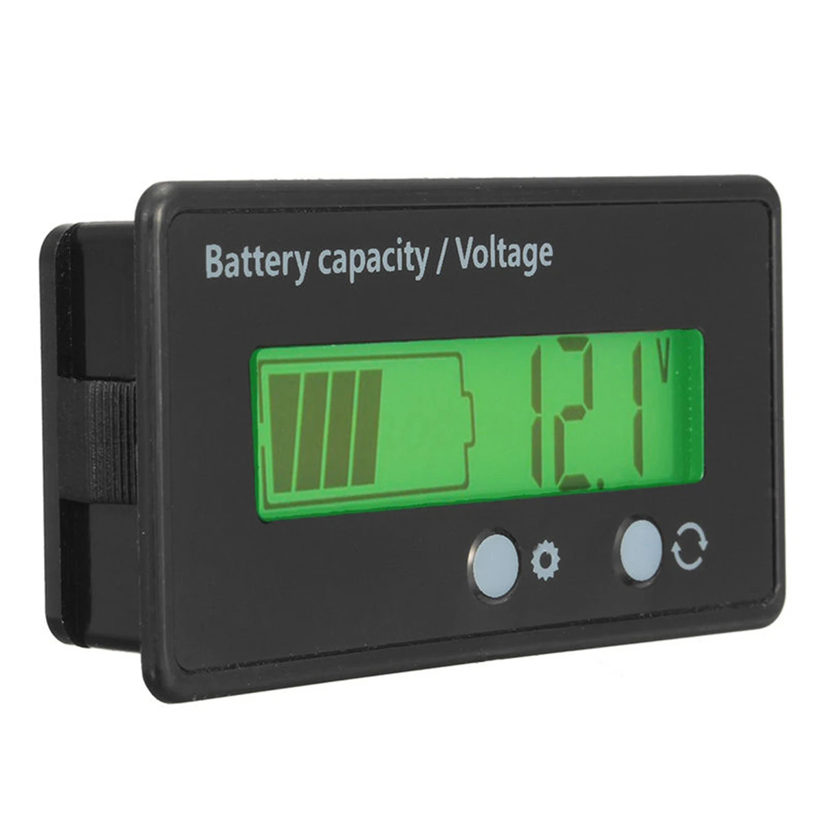 1pc 12V LCD Acid Lead Lithium Battery Capacity Indicator Durable Digital Electrical Voltage Tester Voltmeter With Cable Mayitr