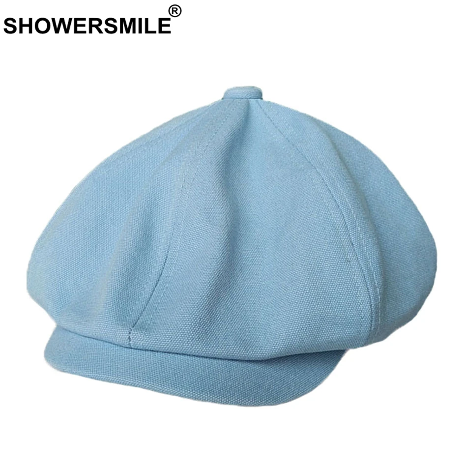 SHOWERSMILE газетная Кепка s, Женская хлопковая шапка с рисунком гусиной лапки, мужская белая черная кепка, винтажная британская восьмиугольная кепка на весну и лето
