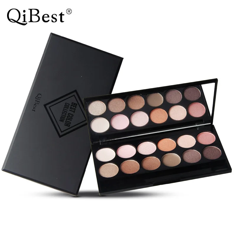 HUAMIANLI 2018 qibest 12 шт. теней для глаз земля цвет голый пластина макияж легко носить