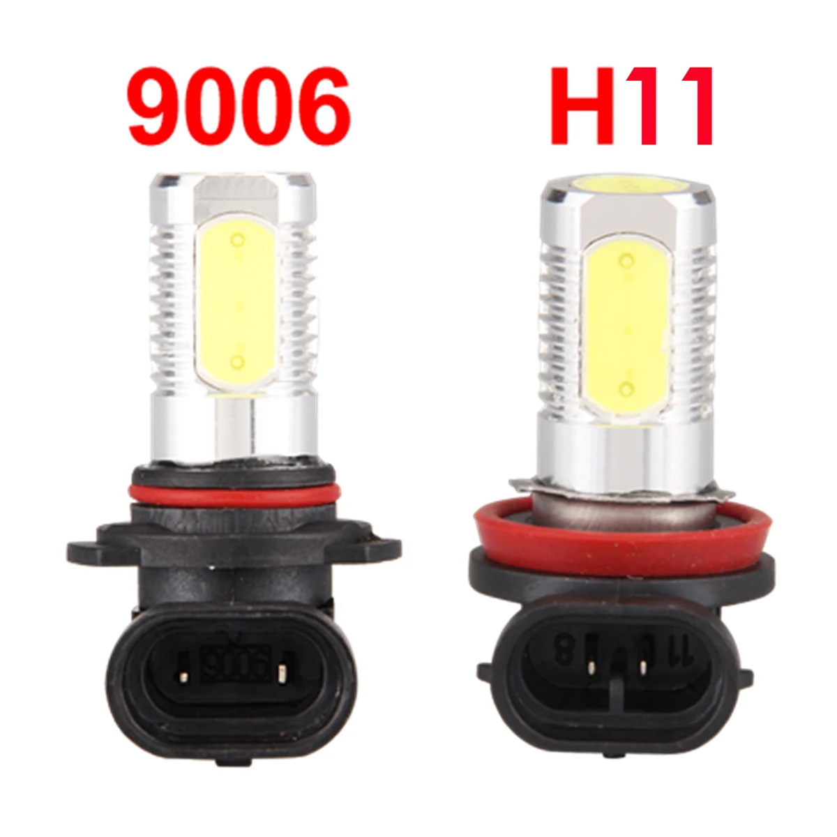 2pcs H11 HB4 9006 6W COB White LED Head Lamp Auto Car Fog Light Lamp Bulb High Powerin Car