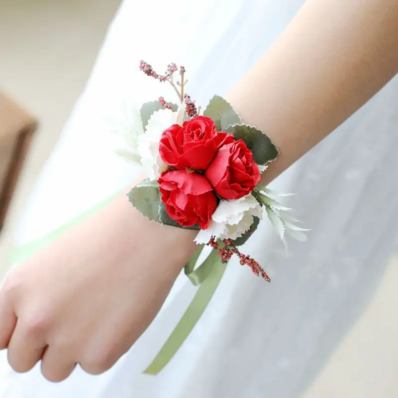 

Wrist Corsage Hand Wrist Flower Pink Bridemaids Accessoirs Flower Bracelet Wrist Corsage Pearls Accessories Wedding Hands Pink