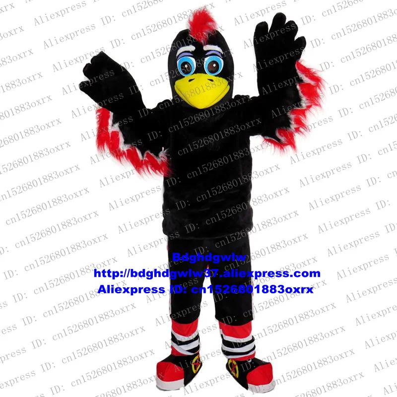 

Black Eagle Hawk Tercel Tiercel Falcon Vulture Mascot Costume Cartoon Character Props For Performance Athletics Meet zx653