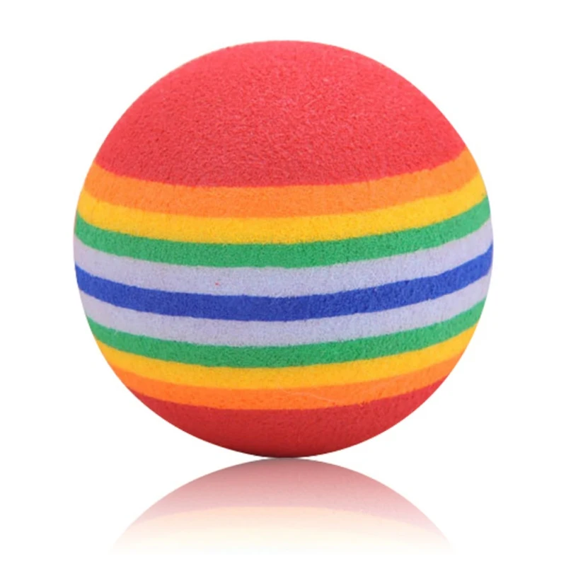 

10pc/set Rainbow Ball Pet Happy Interactive Toy Ball Game Light Cat Toys