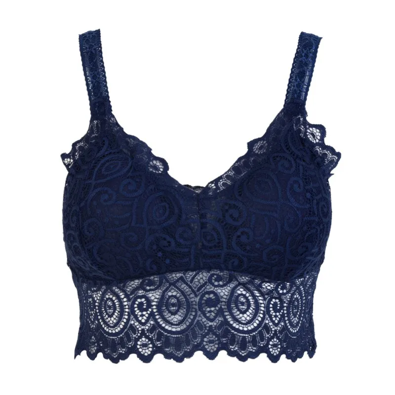 Blue lace bralette top Clearance