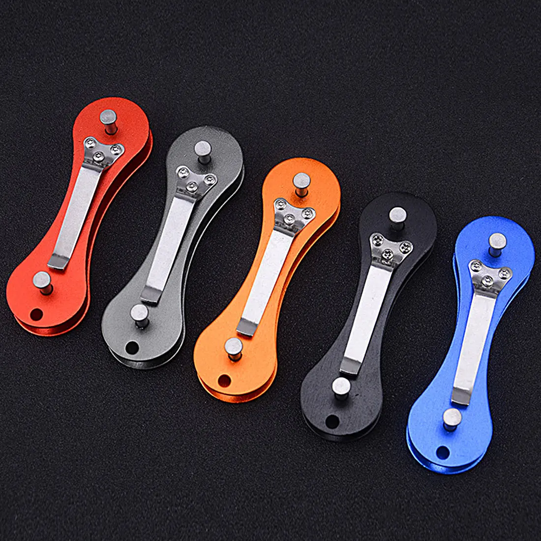 

Hot Key Holder keychain edc Aluminum Alloy Keybone Holder Key Clip Key Bar Light Multi Tool Travel Car Outdoor Camping Tool New