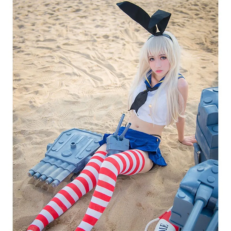 Коллекция игр Shimakaze, маскарадные костюмы, костюм моряка, купальник, носки для женщин, девочек, ролевые игры, вечерние костюмы для сцены Shimakaze