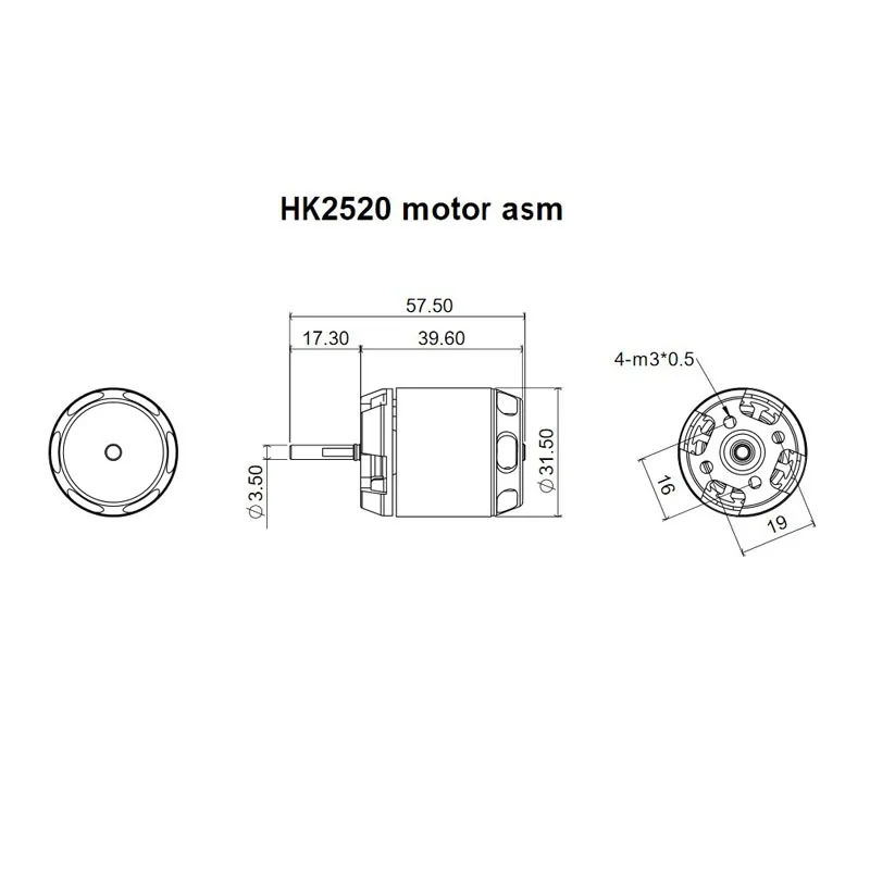 Скорпион HK-2520-1880kv(Ось 3,5 мм) бесщеточный HELI мотор