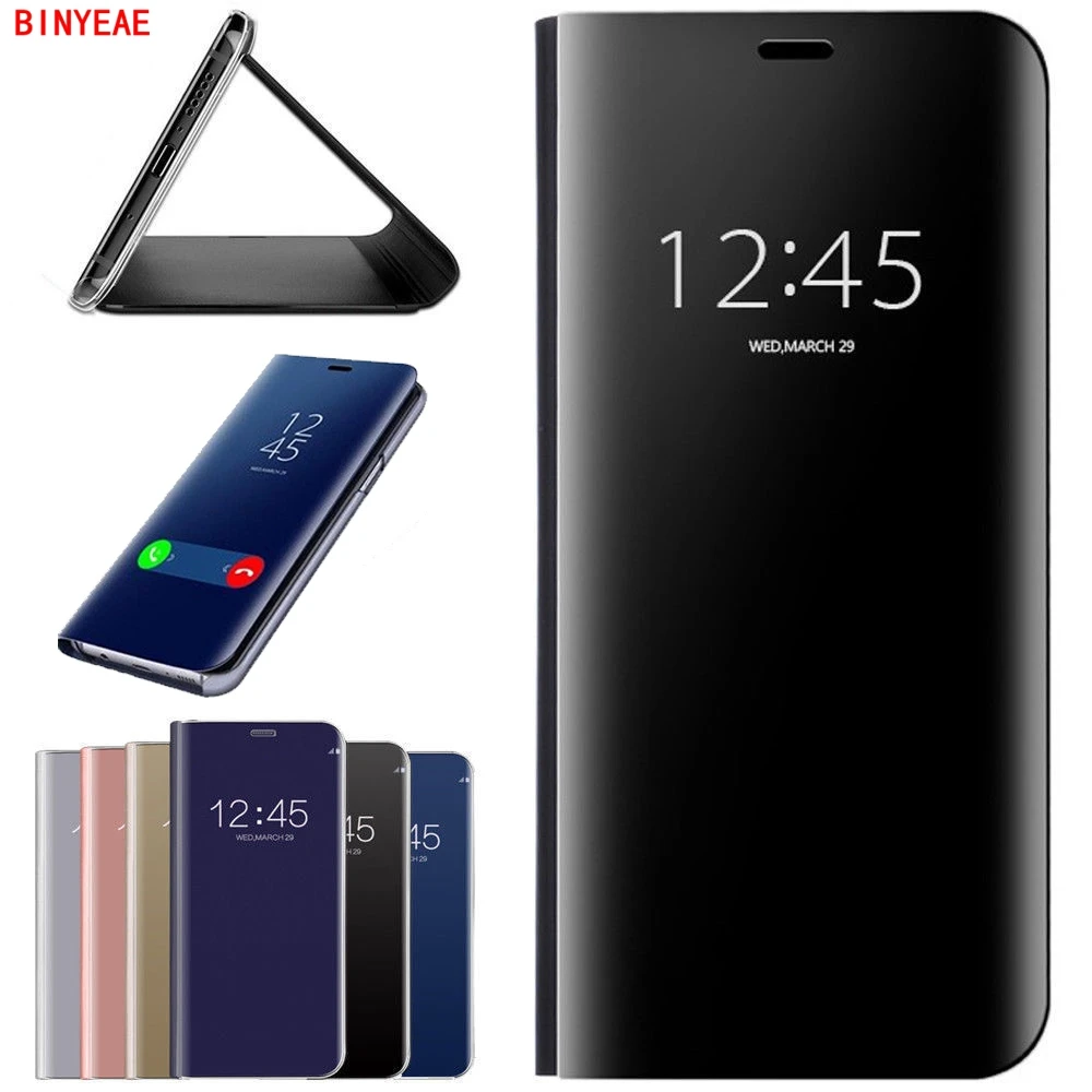 

Smart Mirror Flip Case For Huawei P20 Mate 20 Lite Pro P10 Honor 10 8X 9 Nova 3 3i P Smart Plus Y7 Y6 2018 Y9 2019 Prime Play