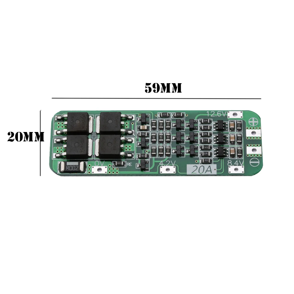 1 шт. 3S 20A 12,6 в ячейка 18650 литий-ионная батарея зарядное устройство BMS Защита печатной платы