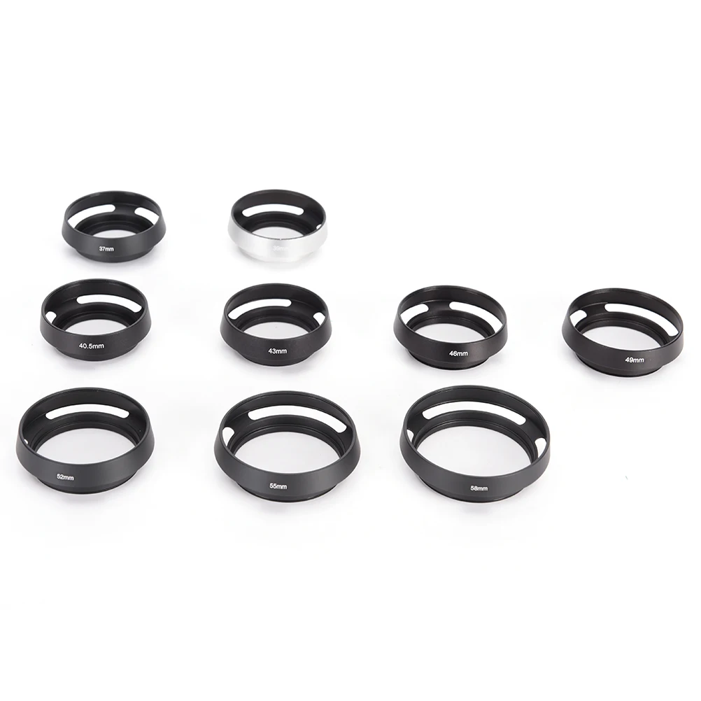

37 39 40.5 43 46 49 52 55 58 62 67 Mm Black Metal Camera Lens Hood For Leica Canon Nikon Lens