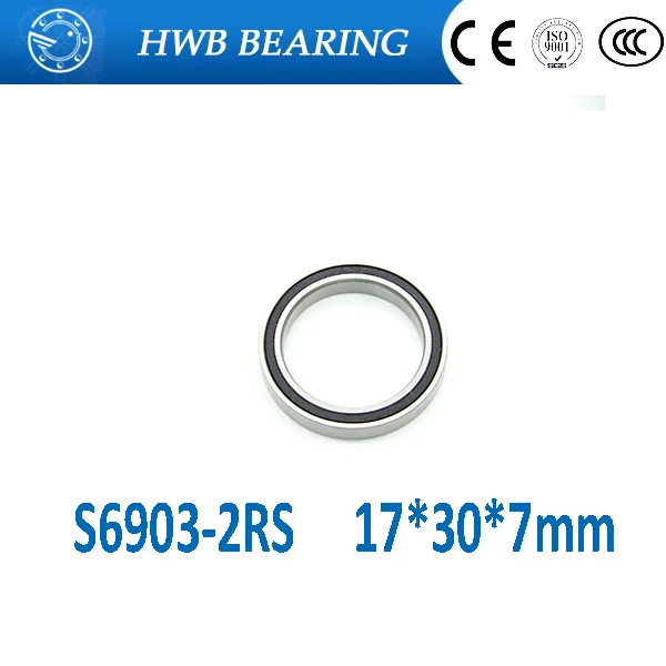 Free Shipping S6903-2RS S6903RS 17*30*7mm Hub stainless steel si3n4 hybrid ceramic bearing SC6903-2rs 17x30x7mm for bicycle part Free Shipping S6903-2RS S6903RS 17*30*7mm Hub stainless steel si3n4 hybrid ceramic bearing SC6903-2rs 17x30x7mm for bicycle part