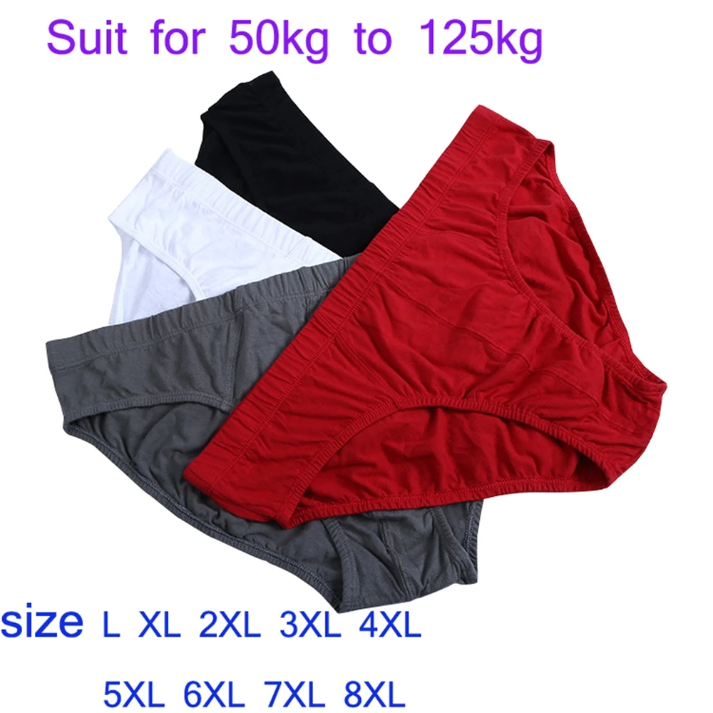 Plus Size New Arrival Solid Briefs Cueca underwear Mem Large Size Mens