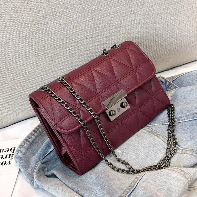 Women Winter Hot INS Popular Chain Shoulder Bags Fashion Travel Female Flap Mini Handbag PU Ladies Design Messenger Bolsa SS3481 (12)