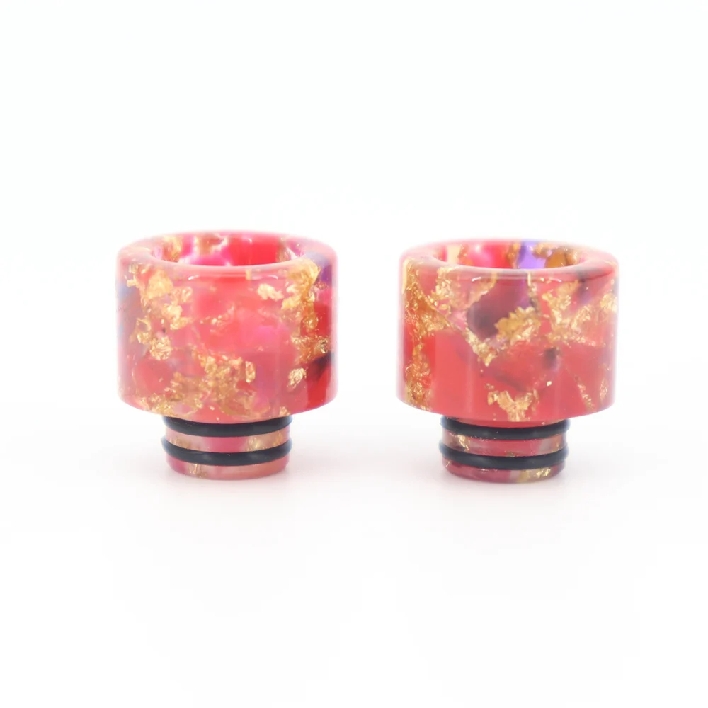 

2 pcs 510 Gold Spark Star Resin Drip tips 2 pack Random Color Delivery