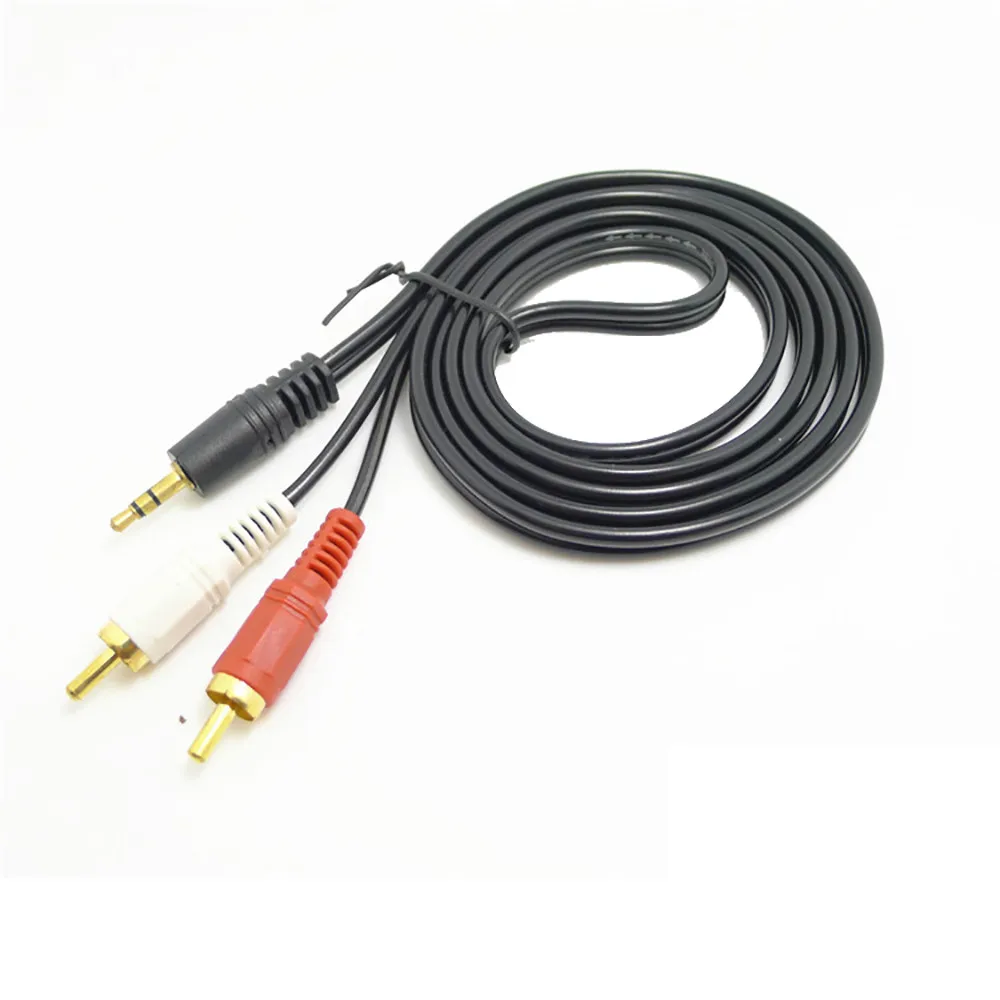 1,5 м 5 футов Y 3,5 мм штекер для Dual 2RCA Jack кабель стерео аудио сплиттер Aux для iPod/Mp3 плеер/мобильный телефон