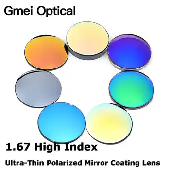 Gmei Optical 1.67 High Index Thin Mirror Coating Polarized Lenses Prescription Optical Sunglasses Mirror finish Coating Lenses - Category 🛒 Apparel Accessories