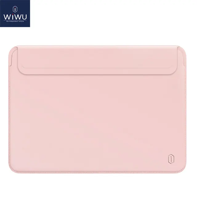 Newest Laptop Sleeve for MacBook Pro 13 Case A2338 Air 13 M1 A2337 PU Leather Laptop Carry Sleeve for MacBook Pro 14 Case A2442 Pink