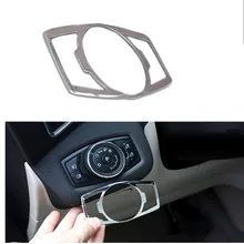 Серебряный автомобиль передняя фара кнопка включения крышка отделка 1 шт. подходит для Ford Explorer 2011 2012 2013