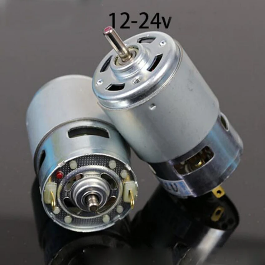 775 DC Electric spindle Motor For Drill 12 24V 288W Brush motors lawn mower motor with two ball bearing Rated Electric grinder|DC Motor| - AliExpress
