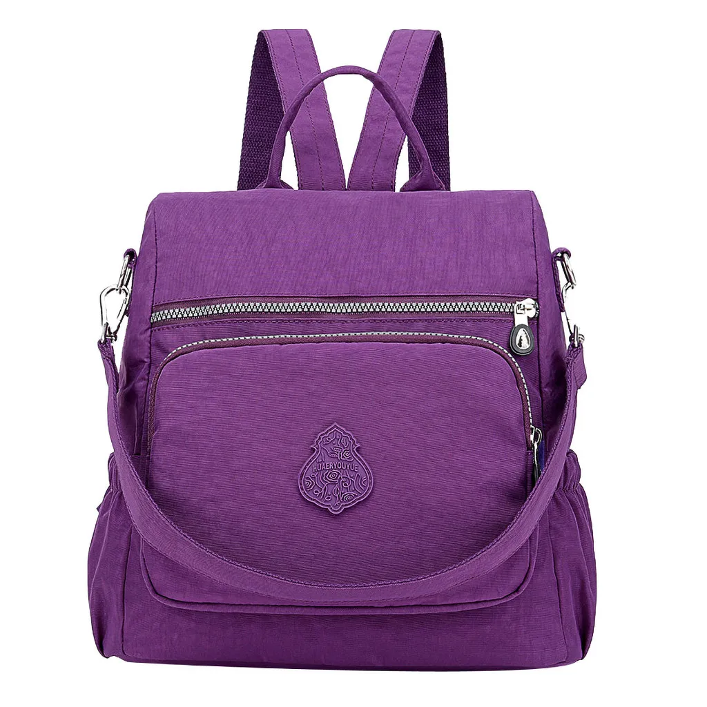 

ISHOWTIENDA Women Nylon Shoulder Bag Waterproof Elegant Daily Shopping Backpack