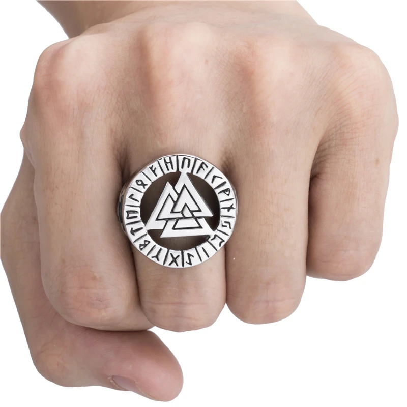 Valknut скандинавский символ Одина Норский Викинг серебряные украшения для мужчин