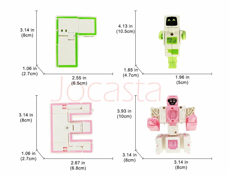 6 шт./компл. русский алфавит блоки трансформации Робот Модель DIY деформации робот собрать игрушки для мальчиков подарок на день рождения>