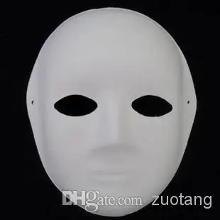 cheap paper pulp blank party masquerade masks for women men white